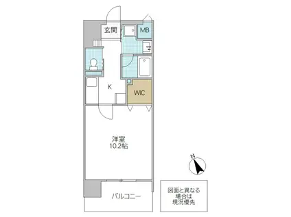 アルティザ水戸泉町(1K/7階)の間取り写真