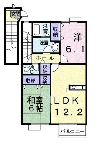 スターアリスII(2LDK/2階)の間取り写真