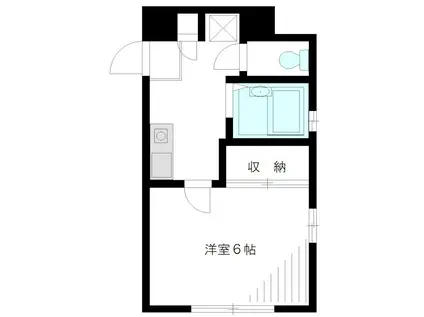 ドミール2001(1K/1階)の間取り写真