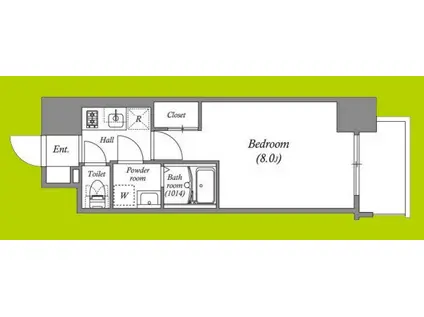 アドバンス大阪シック(1K/7階)の間取り写真