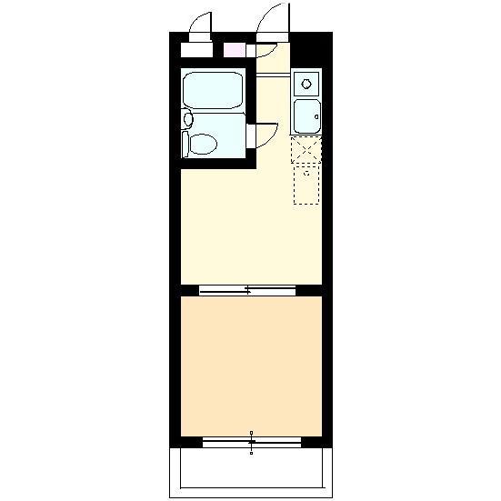 マンション山本 壱番館(1DK/7階)の間取り写真