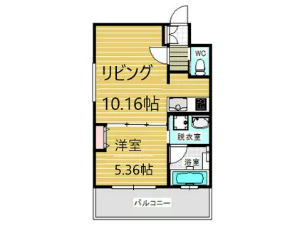 アプリーレ南堀江(1LDK/12階)の間取り写真