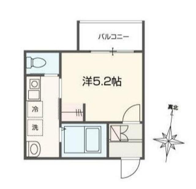 MELLAS座間(1K/1階)の間取り写真