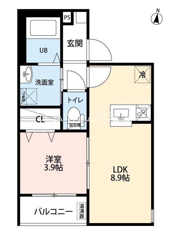 N&A HOME上飯田(1LDK/2階)の間取り写真