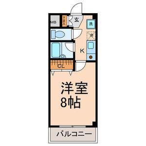 リバティハウス(1K/4階)の間取り写真