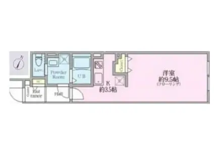 ESPERANZA SHINOZAKI(1K/4階)の間取り写真