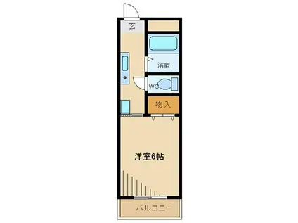 マインハイム(1K/2階)の間取り写真