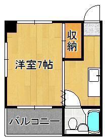 ロマネスク 恵(ワンルーム/1階)の間取り写真