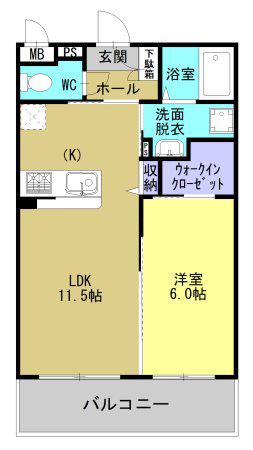 SMILE GARDEN 菊陽(1LDK/3階)の間取り写真