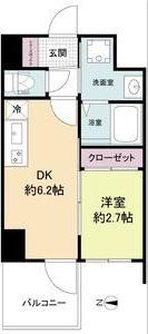 セレニテ新大阪グランデ ミリュー(1DK/5階)の間取り写真