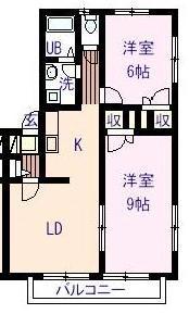 メモリーズホームA(2LDK/2階)の間取り写真