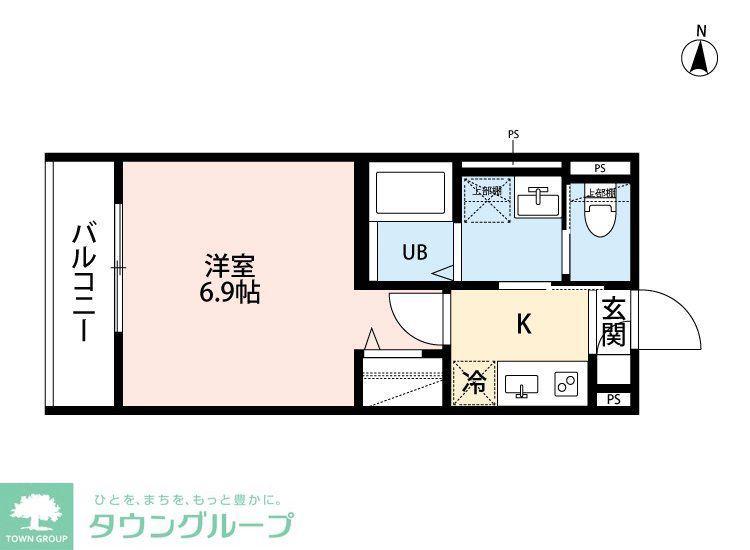ROBOT HOME 前原II(1K/2階)の間取り写真