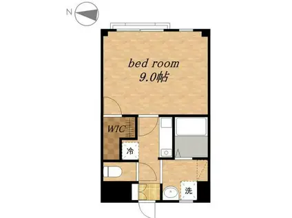 ハーツロケーション(1K/1階)の間取り写真