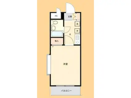 スカイコート成増(1K/3階)の間取り写真