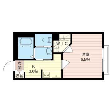 アリエッタ中目黒(1K/2階)の間取り写真