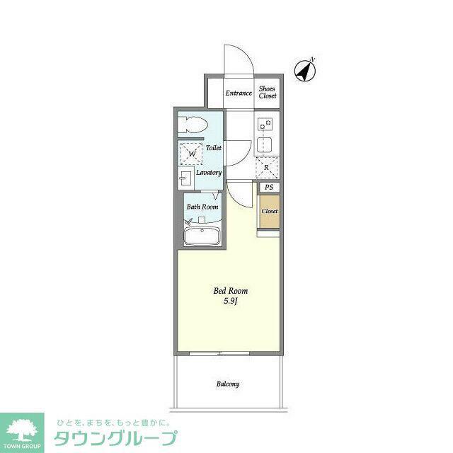 LA DOUCEUR川崎I(1K/12階)の間取り写真
