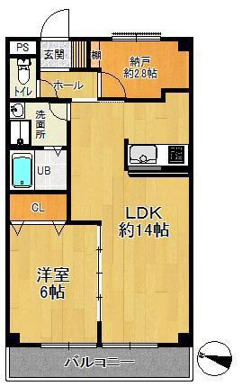ハイデルベルグ(1SLDK/2階)の間取り写真