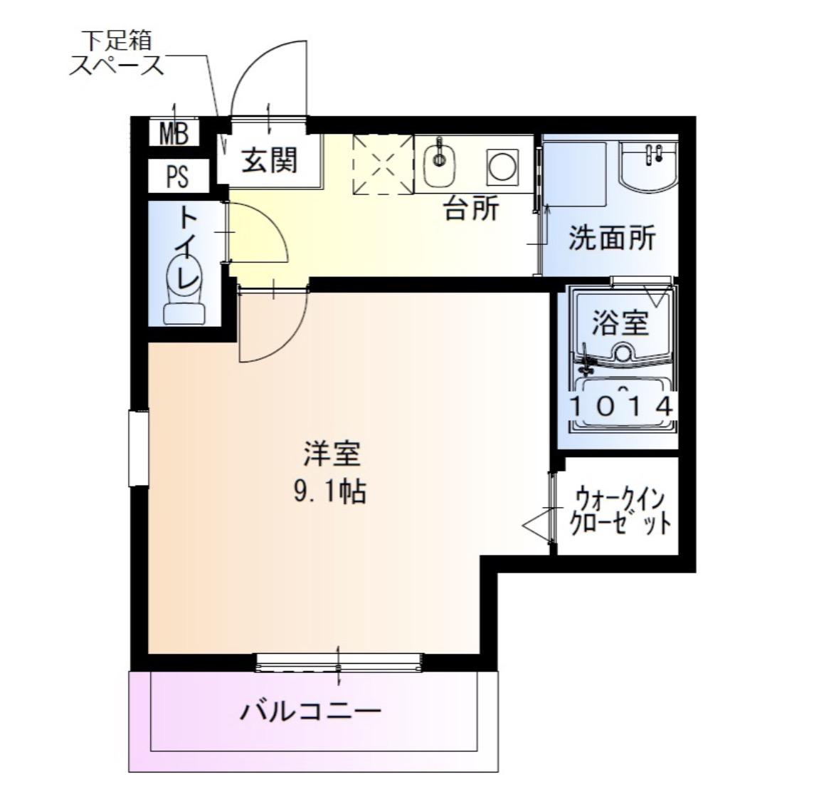 フジパレス緑橋イースト(1K/2階)の間取り写真