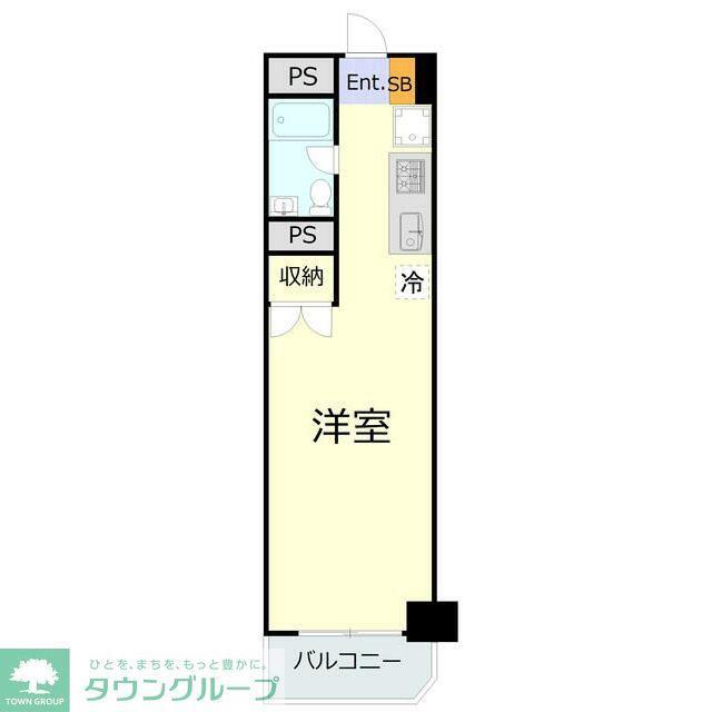 カーサ蔵前(1K/3階)の間取り写真