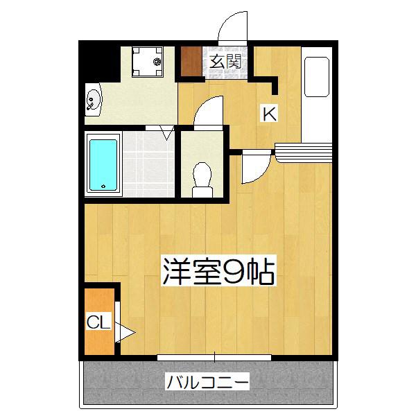 LEO VIVACE(1K/3階)の間取り写真