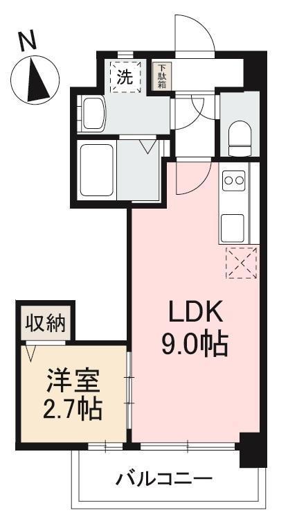MAYFAIR中央町PREMIUM(1LDK/5階)の間取り写真
