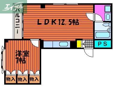 アーバンライフ88(1LDK/5階)の間取り写真