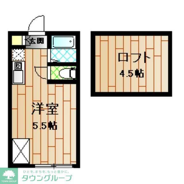 グランフェリオ相模原(ワンルーム/2階)の間取り写真