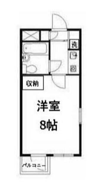ペルル永山(ワンルーム/2階)の間取り写真