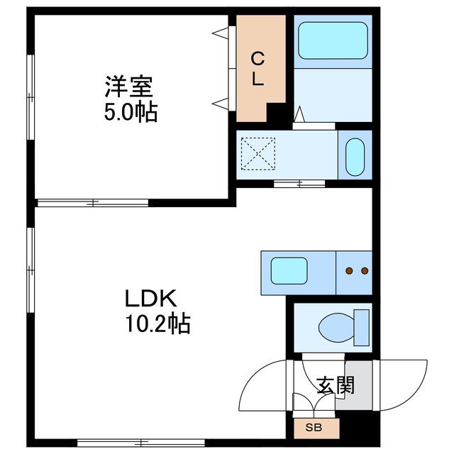LICHTRARE北大ウエスト リヒトラーレ北大ウエスト(1LDK/4階)の間取り写真