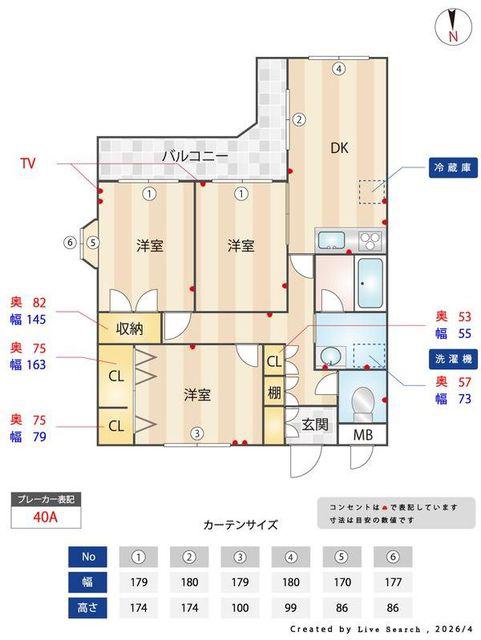エマーレ南大泉SUD(3DK/3階)の間取り写真