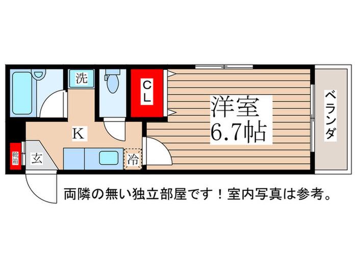 プチシャトー(1K/1階)の間取り写真