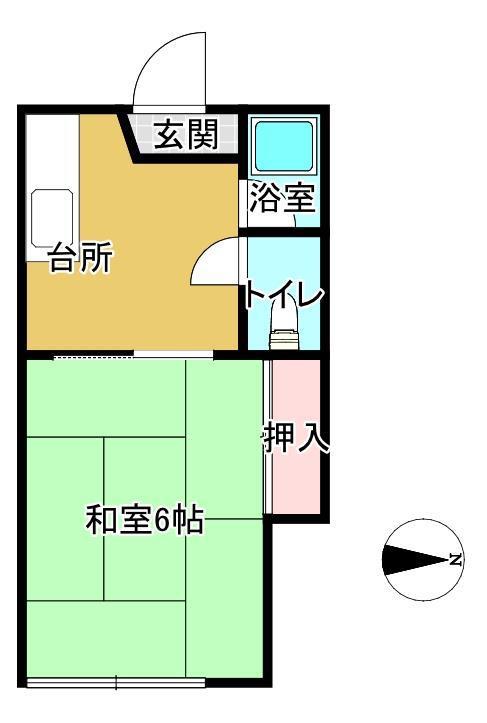 コーポ佐藤(1K/2階)の間取り写真