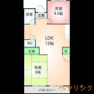 パストラル(2LDK/3階)の間取り写真