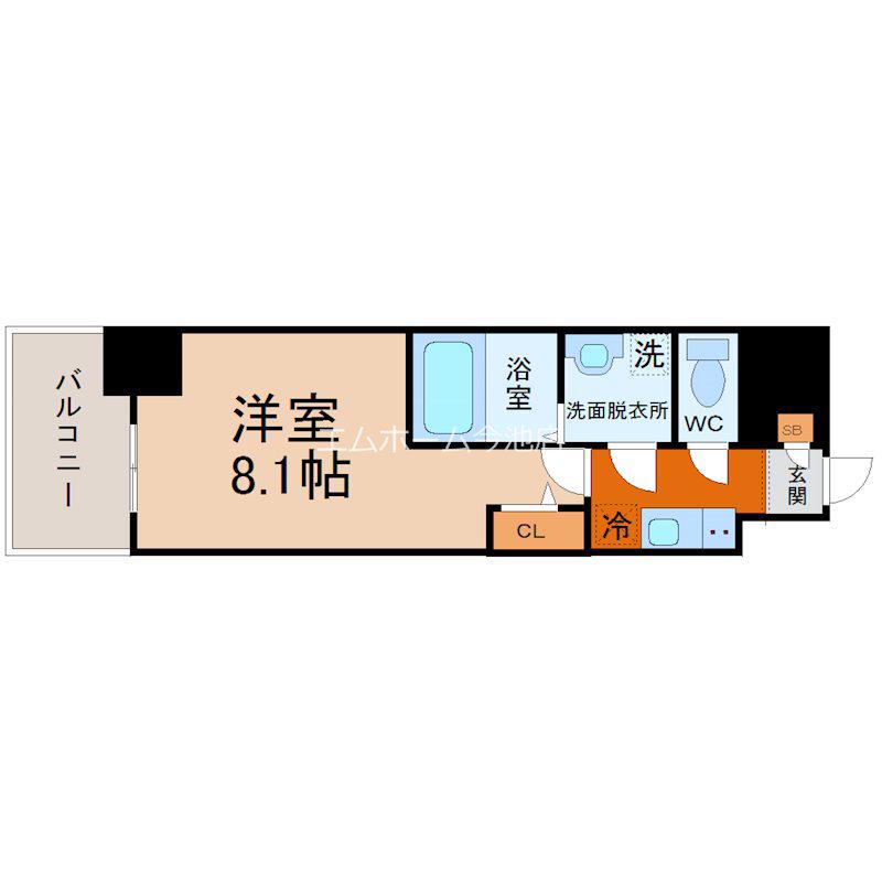 エスリード新栄マルス(1K/10階)の間取り写真