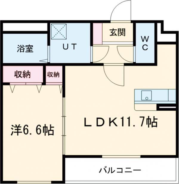 リノ・スパロウ(1LDK/2階)の間取り写真
