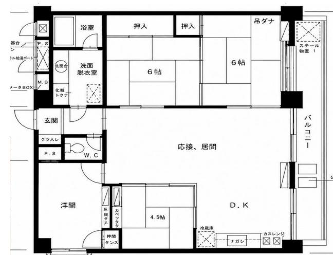 泰山ドーモ(4LDK/2階)の間取り写真
