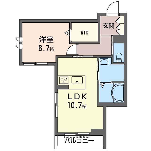 スぺリアージュIII(1LDK/1階)の間取り写真