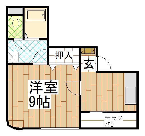 陽行マンション(1K/5階)の間取り写真
