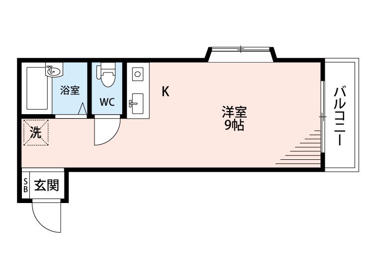 橋本マンション(ワンルーム/2階)の間取り写真