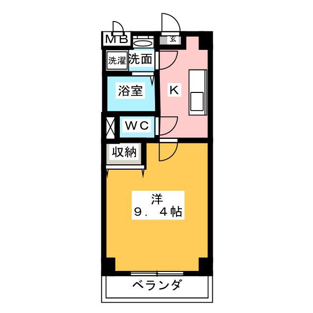 メゾンド・ルミエール(1K/3階)の間取り写真