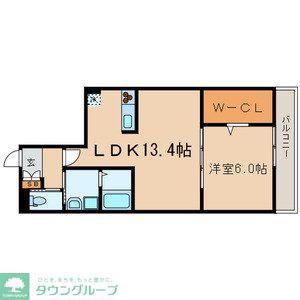 メゾンシャルム(1LDK/3階)の間取り写真