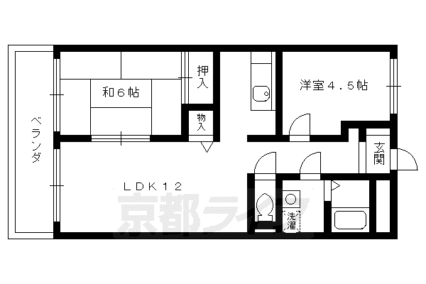 ヴィラアバンセ(2LDK/2階)の間取り写真
