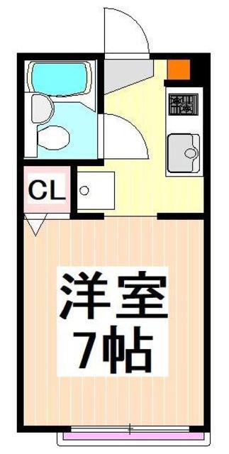 野口ビルA(1K/3階)の間取り写真