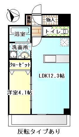 エムズドリームX(1LDK/6階)の間取り写真