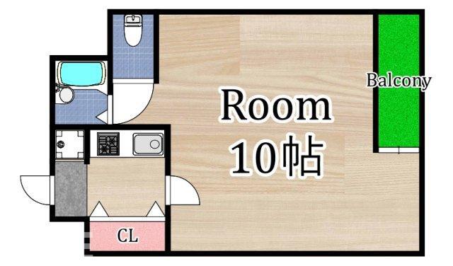 エンブレム都島(1K/7階)の間取り写真