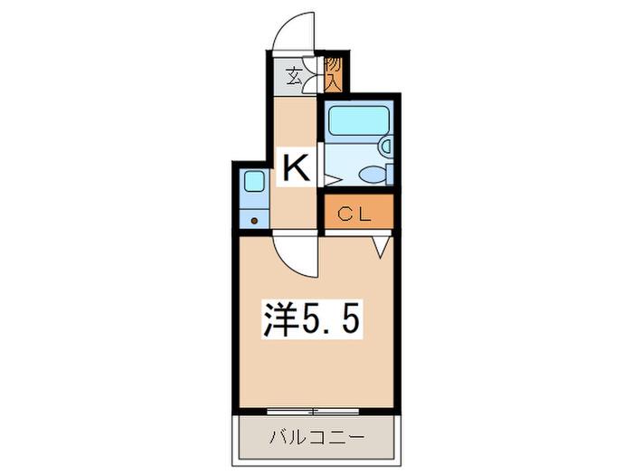 レクセル新子安(1K/11階)の間取り写真