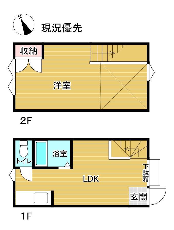 ペーパームーン(1LDK/1階)の間取り写真