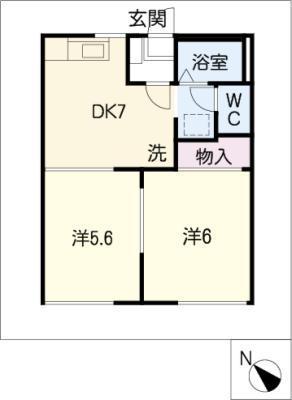 エントピア20A棟(2DK/1階)の間取り写真