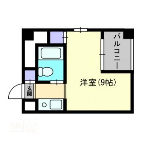 アルファ清心町II(ワンルーム/1階)の間取り写真