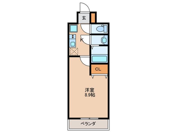 スプランデッィッド京橋イースト(1K/6階)の間取り写真